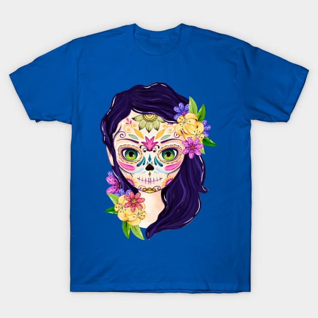 Dia De Muertos T-Shirt by Mako Design 